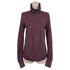 Lululemon Woolly Wonder Turtleneck Dark Adobe / White Sz 12